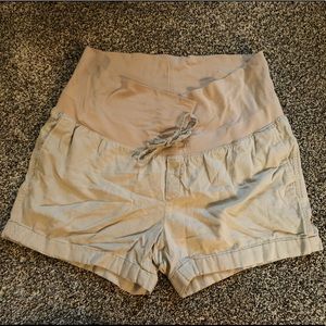 Old Navy linen maternity shorts
